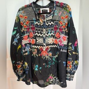 Johnny Was Silk Blouse